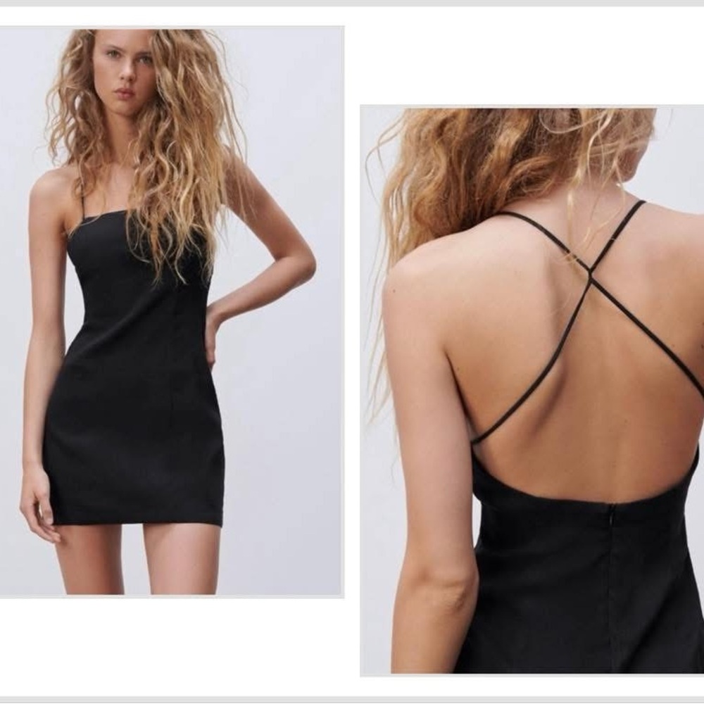 Zara Linen Strappy Dress